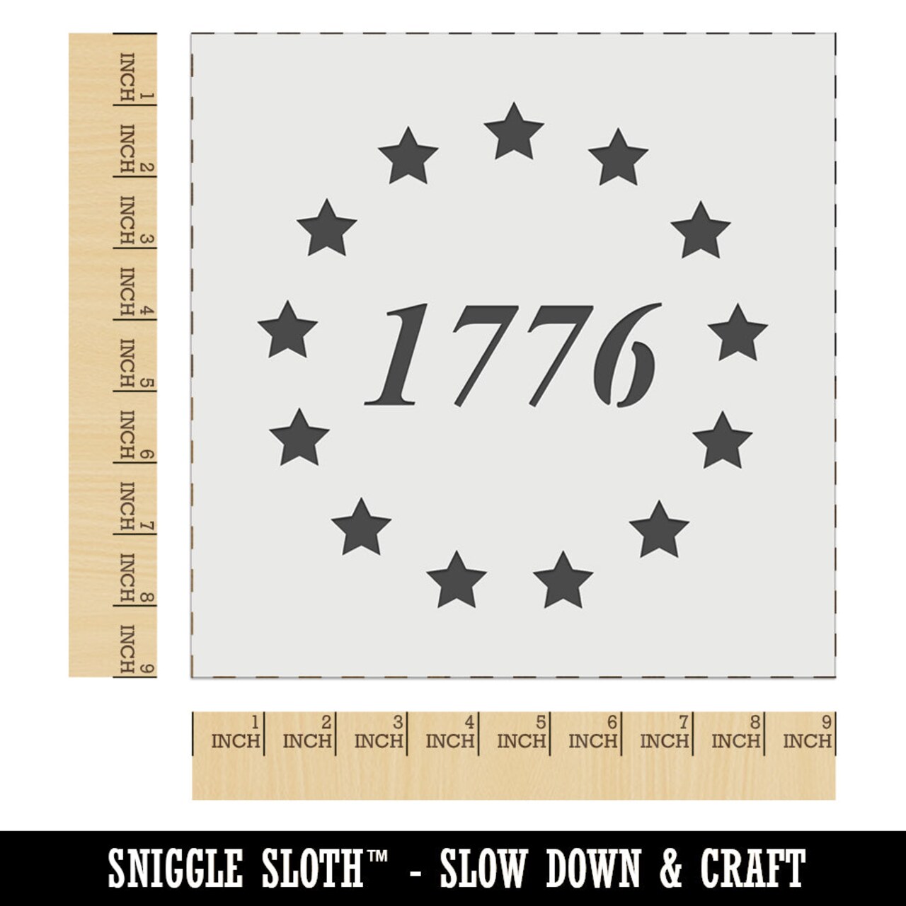1776 Betsy Ross Flag Stars USA United States of America Wall Cookie DIY Craft Reusable Stencil